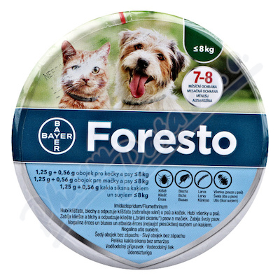 Foresto 1.25 g + 0.56 g obojek kočky+psy do 8kg—38 cm