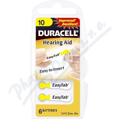 Baterie do naslouchadla Duracell DA10 Easy Tab 6 ks