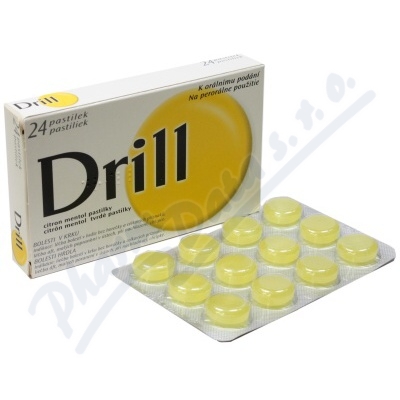 Drill citron mentol—24 pastilek 3mg/0,2mg