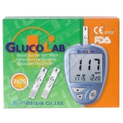 GlucoLab Testovací proužky pro glukometr 2x25 ks