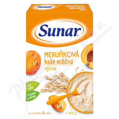 Sunar Meruňková kaše mléčná rýžová—225g