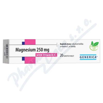 Pharmavit Magnesium 250mg—20 šumivých tablet