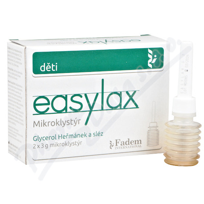 Easylax Mikroklystýr pro děti—heřmánek a sléz, 2x3 g