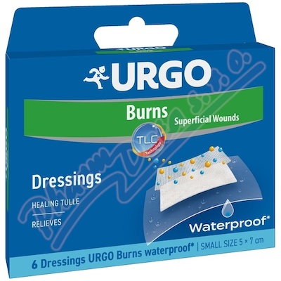 URGO Burns Na popáleniny voděodolné nápl. 5x7 cm—6 ks