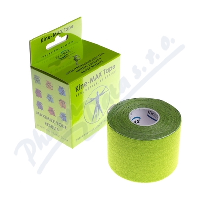 KineMAX SuperPro Rayon kinesiology tape zelený—5cmx5m