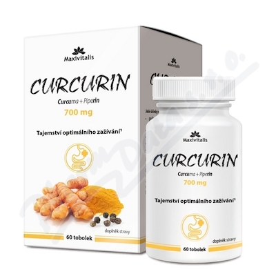 Maxivitalis CURCURIN (curcuma+piperin) 700mg—60 tobolek