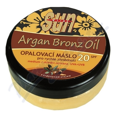 SUN Bronz Opalovací máslo OF20 arganový olej—200 ml