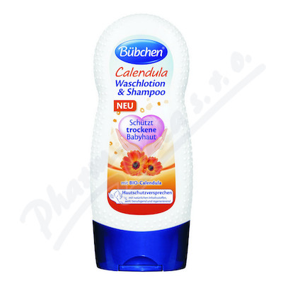 Bübchen Baby Měsíčkový mycí gel a šampon—230 ml