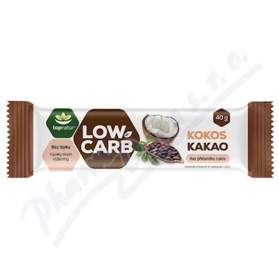 Topnatur Low Carb tyčinka kokos&kakao—40 g