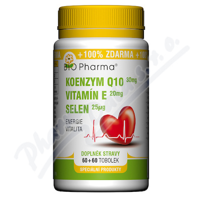 KoenzymQ10 30mg Vitamín E Selen —60+60 tobolek