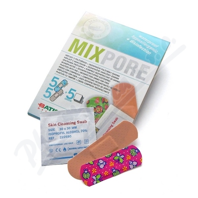 MixPore Náplasti—náplasti dětské, univerzální a alkoholické polštářky - 3x5ks