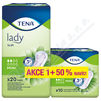 Inkontinenční vložky TENA Lady Slim Mini—20ks + 10ks zdarma