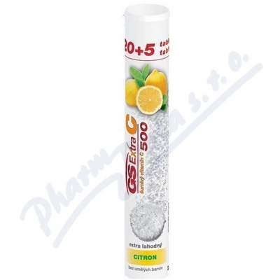 GS Extra C 500 šumivý citron—20+5 šumivých tablet
