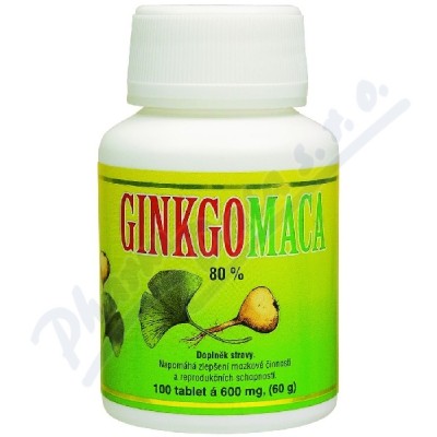 Ginkgo Maca bylinné tablety—10 ks