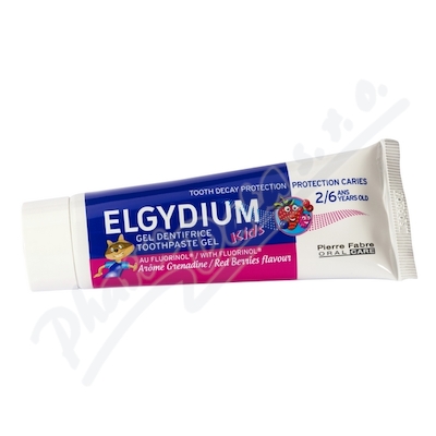 Elgydium Kids Red Berries —Dětská zubní pasta 2-6 let, 50 ml