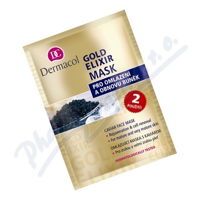 Dermacol Gold Elixír Mask—Pro omlazení a obnovu buněk, 2x8g