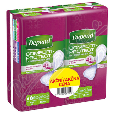 Inkontinenční vložky DEPEND Mini Duopack—2x14ks