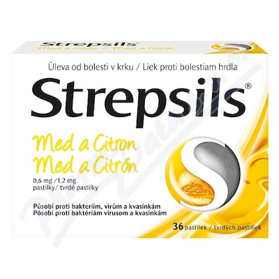 Strepsils Med a Citron —36 pastilek