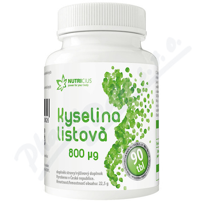 Kyselina Listová 800mcg—90 tablet