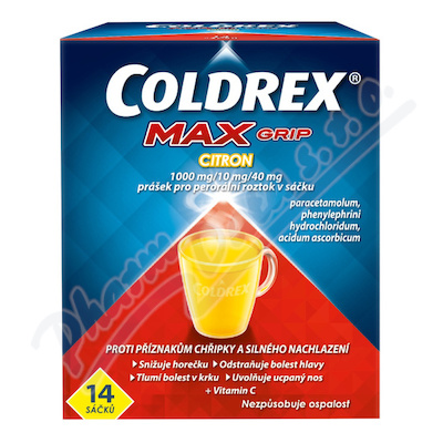 Coldrex MaxGrip Citron horký nápoj 14 sáčků
