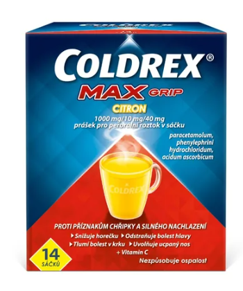 Coldrex MaxGrip Citron horký nápoj 14 sáčků