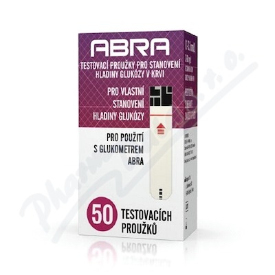 ABRA Testovací proužky—Stanovení hladiny glukózy v krvi 50 ks