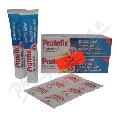 Protefix Fixační krém—2x47g + tablety zdarma