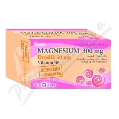 Rosen Magnesium 300mg—20 perlivých pastilek