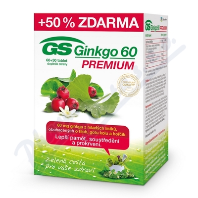 GS Ginkgo 60 Premium—60+30 tablet