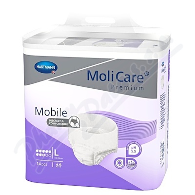 Kalhotky absorpční MoliCare Mobile Super Large—boky 100-150 cm, savost 2196 ml, 14 ks