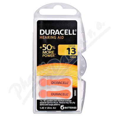 Baterie do naslouchadla Duracell DA13 Easy Tab—6 ks