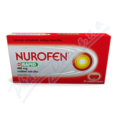 Nurofen Rapid 400mg—20 měkkých tobolek