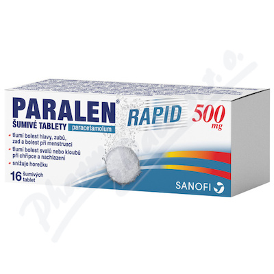 Paralen Rapid 500mg—16 šumivých tablet