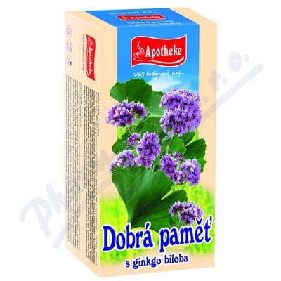 Apotheke Pro dobrou paměť s ginkgo biloba čaj 20x1.5 g