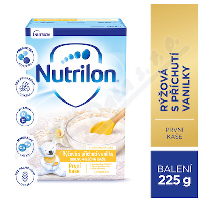 Nutrilon Prvkí kaše rýžová s příchutí vanilky—225 g