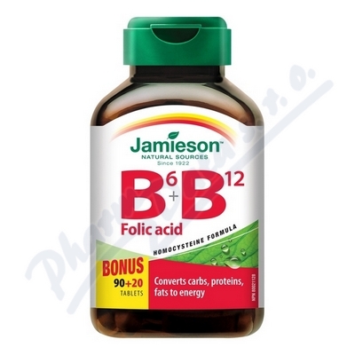 Jamieson Vitamíny B6, B12 a kyselina listová—110 tablet