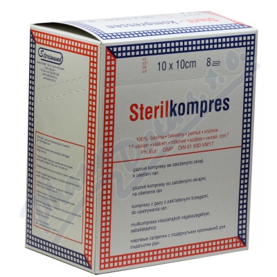 Kompresy z gázy—10x10cm, krabička sterilní, 25x2ks