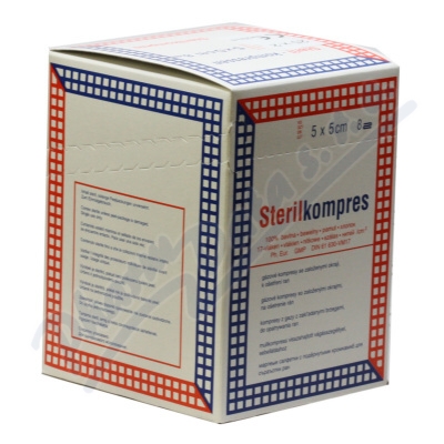 Kompresy z gázy—5x5cm, krabička sterilní, 25x2ks