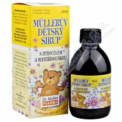 Müllerův Sirup s jitrocelem a mateřídouškou—245 ml