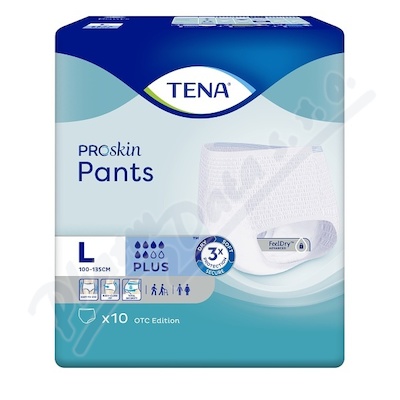 Absorpční kalhotky TENA Pants Plus L—natahovací, boky 100-135cm, savost 1440ml, 10ks