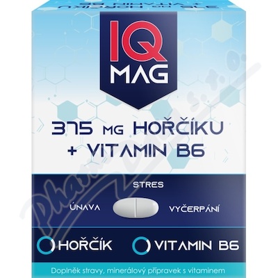 IQ Mag 375mg hořčíku + vitamin B6—60 tablet