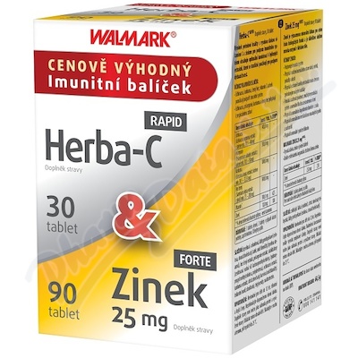 Walmark Herba-C + Zinek 25mg Promo2020—30 tablet Herba-C + 90 tablet Zinku 25mg