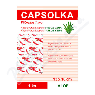 Capsolka Kapsaicínová náplast s Aloe vera—13x18cm, 1ks