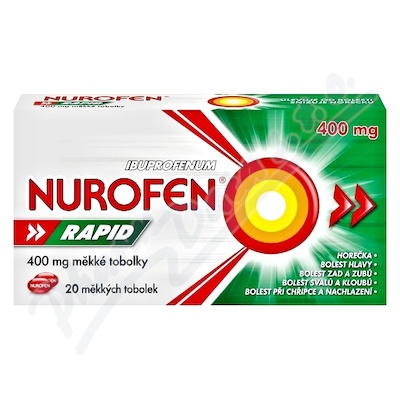 Nurofen Rapid—400mg, 20 měkkých tobolek