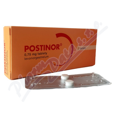 Postinor—0,75 mg, 2 tablety