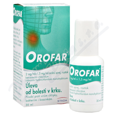 Orofar—roztok na bolest v krku 30ml