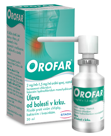 Orofar—roztok na bolest v krku 30ml