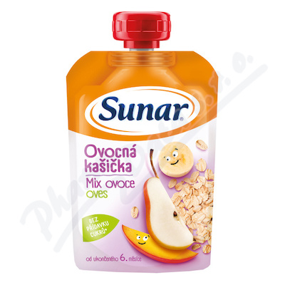 Sunar Ovocná kašička—mix ovoce a ovesné vločky, 120g