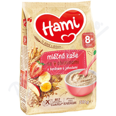 Hami mléčná kaše se 7 obilninami —banán jahody, 210g