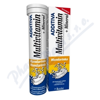 Additiva Multivitamin + Minerál mandarinka—20 šumivých tablet